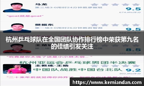 杭州乒乓球队在全国团队协作排行榜中荣获第九名的佳绩引发关注